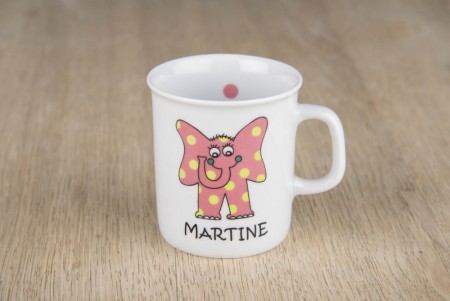 Barneservise- Kopp Rosa Elefant